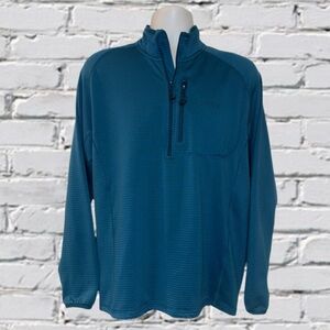 Orvis Men’s Quarter-Zip Pullover Blue Performance Sweater Size M